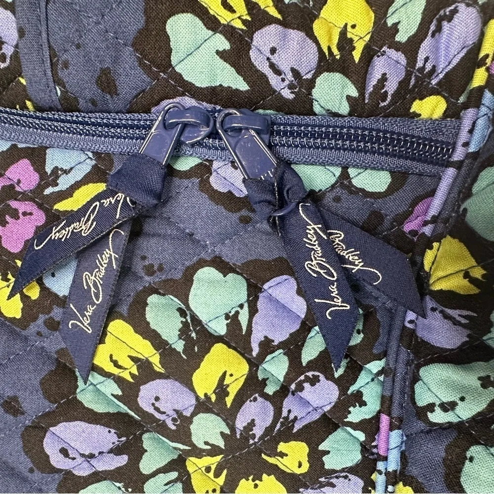 Vera Bradley Quilted Indigo Pop Backpack. - Picture 9 of 10